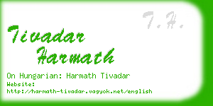 tivadar harmath business card